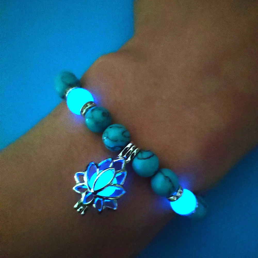 Coordinates Bracelet - 천연 스톤 팔찌 요가 치유 야광