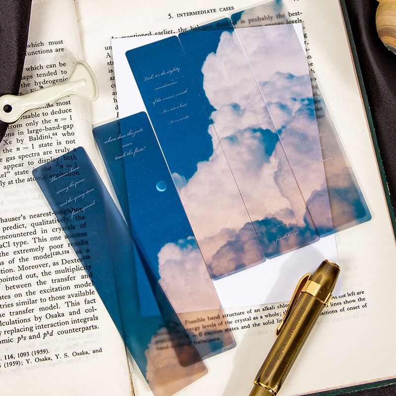 Dried Flower Bookmark - 5PCS 스페이스 로밍 매트 PET 북마크