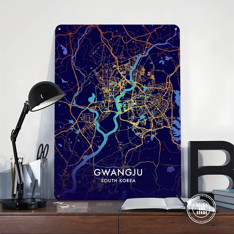 광주시 지도 3D 텍스처 금속 포스터 맞춤형 벽 장식  - Custom Map Poster 리뷰 및 가격