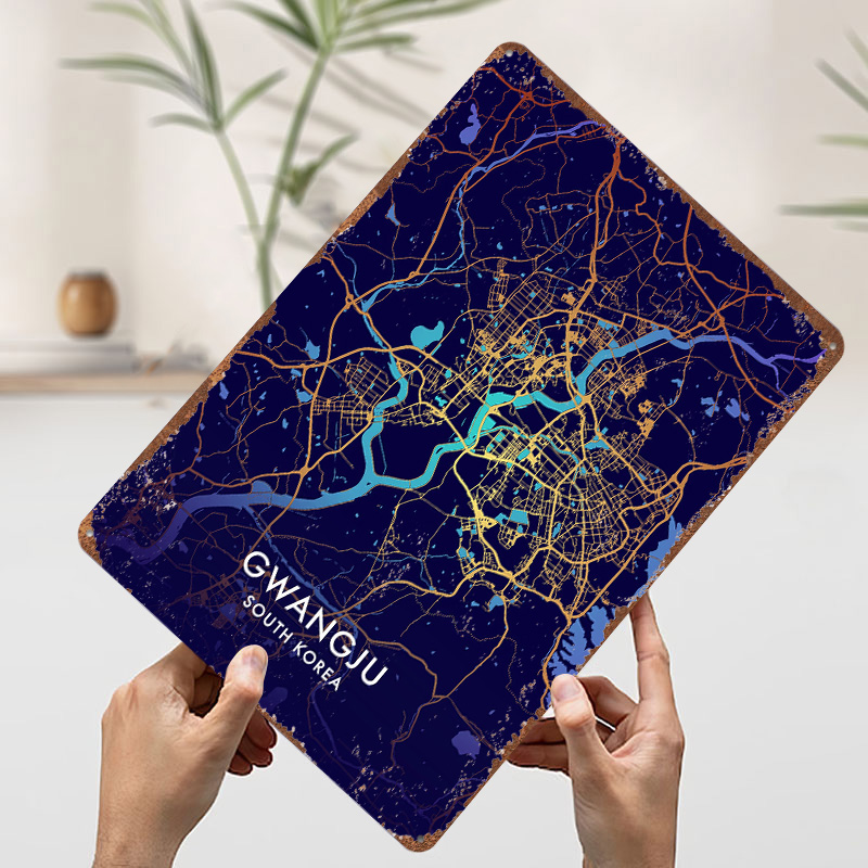 광주시 지도 3D 텍스처 금속 포스터 맞춤형 벽 장식  - Custom Map Poster 리뷰 및 가격