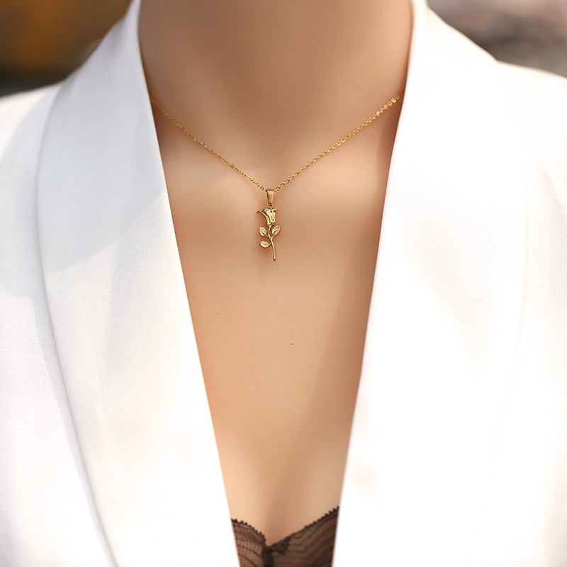 316 스테인레스 스틸 패션 로즈 펜던트 목걸이 여성을 - Birth Flower Necklace 리뷰 및 가격