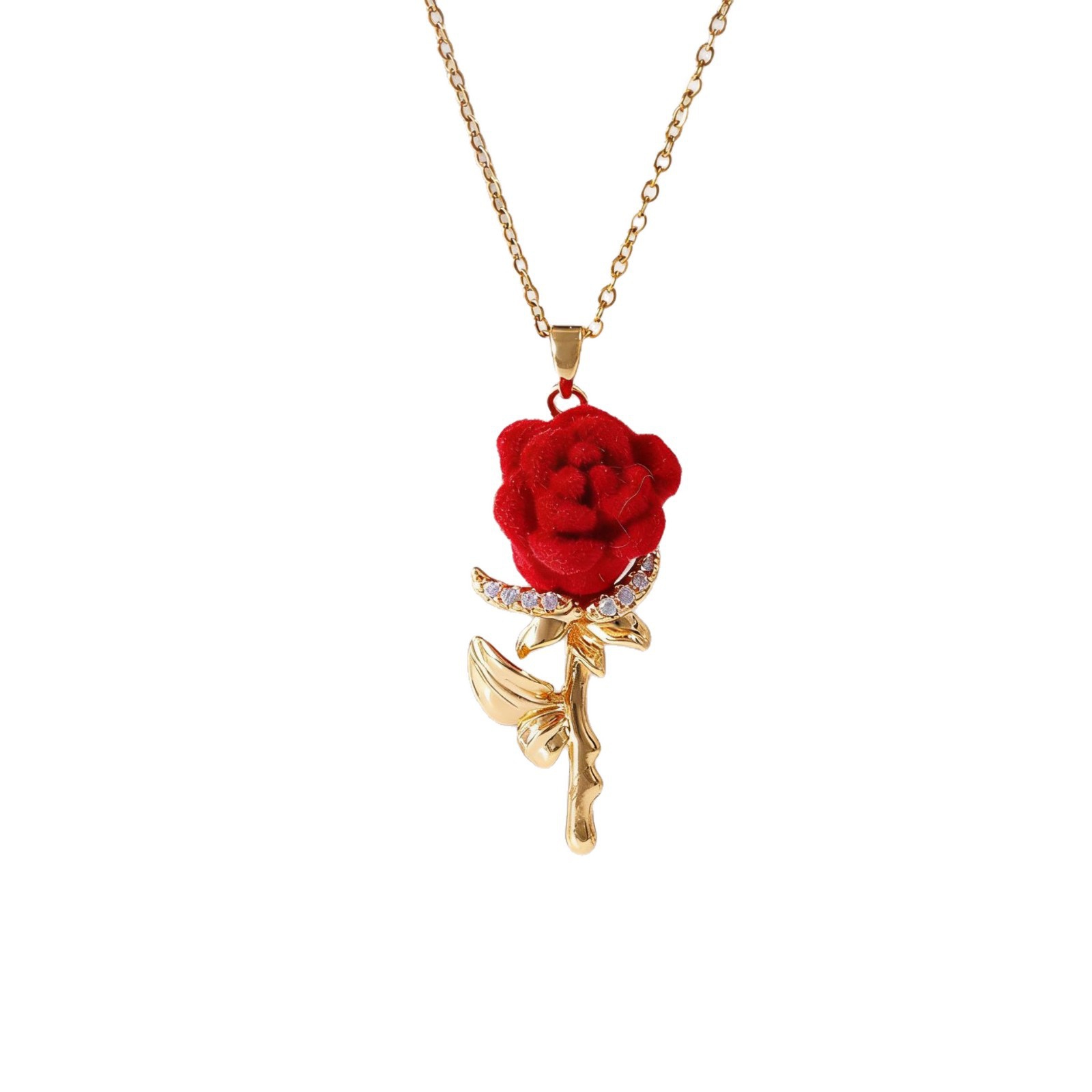 여성용 프랑스풍 참 장식 로즈 목걸이 - 가벼운 럭셔리 - Birth Flower Necklace 리뷰 및 가격