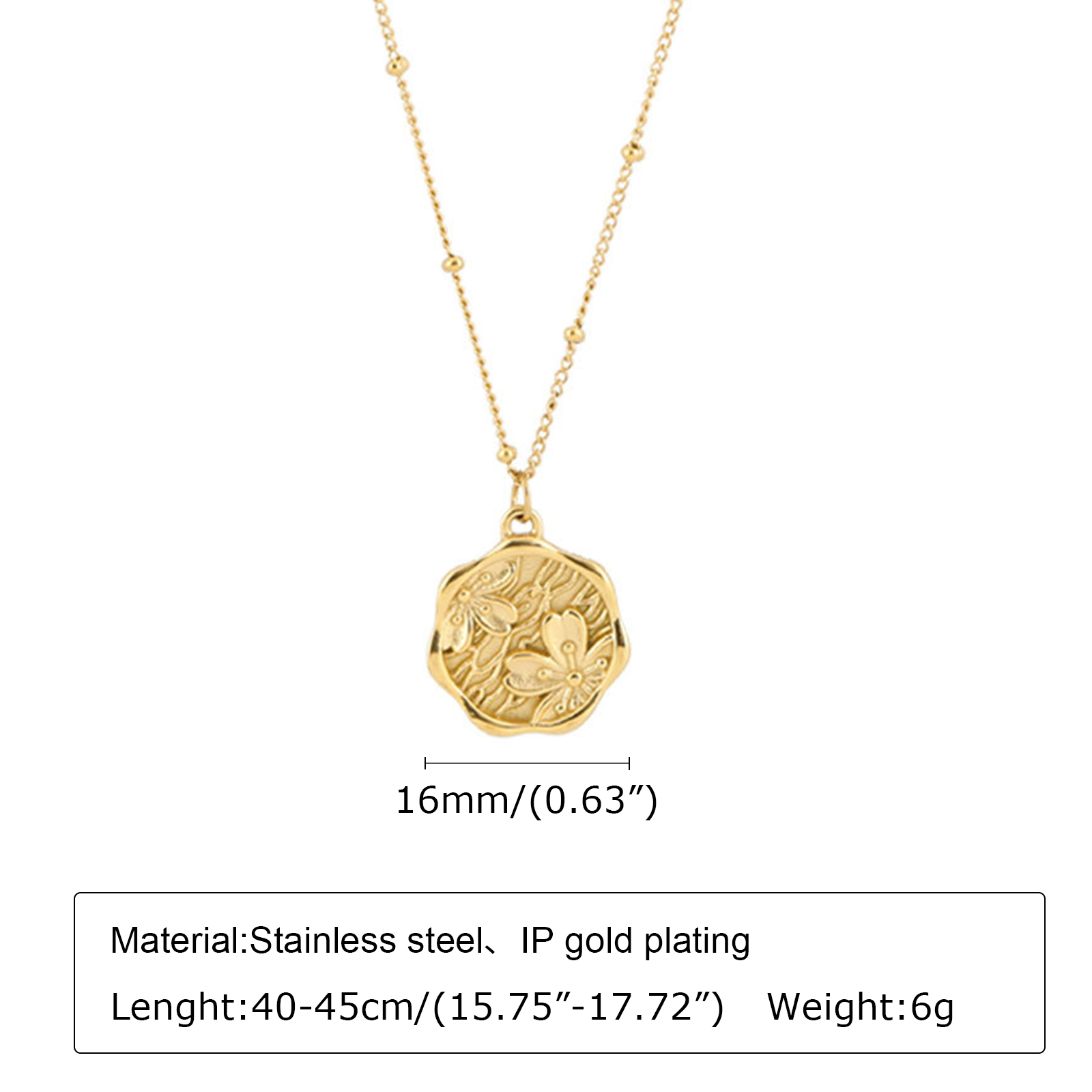 여성용 동전 펜던트 꽃 목걸이, 위성 체인 링크, 스테 - Birth Flower Necklace 리뷰 및 가격